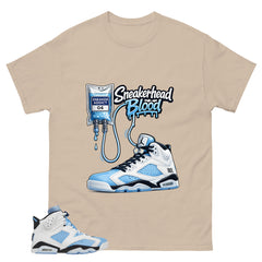 Blue UNC Home 6s Zadago Shirt Sneakerhead Blood Graphic