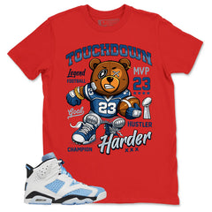 Blue UNC Home 6s Zadago Shirt Touchdown Harder Graphic