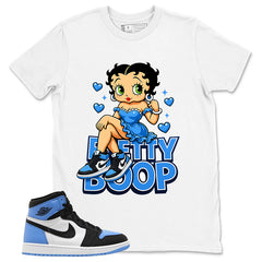 Blue UNC Toe 1s Zadago Shirt Betty Boop Graphic