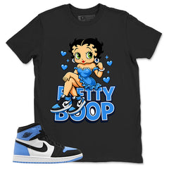 Blue UNC Toe 1s Zadago Shirt Betty Boop Graphic