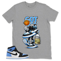 Blue UNC Toe 1s Zadago Shirt Got Em Bread Graphic