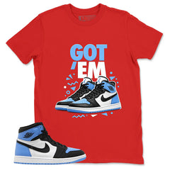 Blue UNC Toe 1s Zadago Shirt Got Em Sneaker Graphic