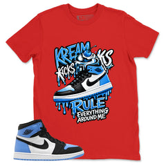 Blue UNC Toe 1s Zadago Shirt Kream Kicks Graphic