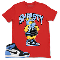 Blue UNC Toe 1s Zadago Shirt Shiesty Pooh Graphic