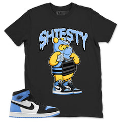 Blue UNC Toe 1s Zadago Shirt Shiesty Pooh Graphic