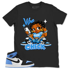 Blue UNC Toe 1s Zadago Shirt Vibe Check Graphic