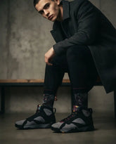 Bordeaux Sneaker Match Socks ā Air Jordan 7 Retro Bordeaux 2011 Inspired Mid-Calf Crew Socks