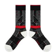 Bred Reimagined Socks – Air Jordan 4 Inspired Mid-Calf Unisex Crew Socks