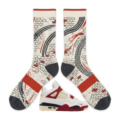 Brick After Brick Socks – Nigel Sylvester x Jordan 4 Inspired Mid-Calf Unisex Crew Socks