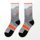 Bright Mandarin Sneaker Match Socks ā Air Max 95 Inspired Mid-Calf Crew Socks Unisex