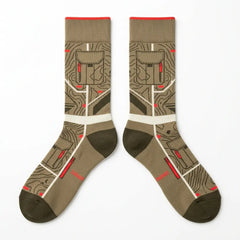 British Khaki Socks – Travis Scott x Air Jordan 6 Retro Inspired Mid-Calf Unisex Crew Socks