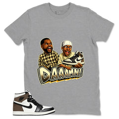 Brown Dark Mocha 1s Zadago Shirt Daaamn Sneaker Graphic