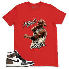 Brown Dark Mocha 1s Zadago Shirt Flight Legend MJ Graphic