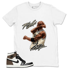 Brown Dark Mocha 1s Zadago Shirt Flight Legend MJ Graphic