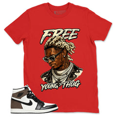 Brown Dark Mocha 1s Zadago Shirt Free Young Thug Graphic