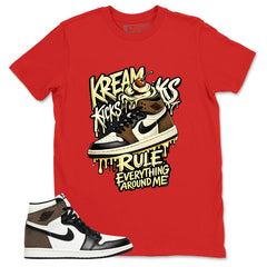 Brown Dark Mocha 1s Zadago Shirt Kream Kicks Graphic