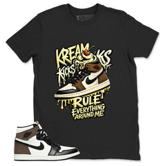 Brown Dark Mocha 1s Zadago Shirt Kream Kicks Graphic