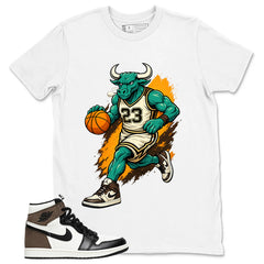 Brown Dark Mocha 1s Zadago Shirt Raging Bull Graphic