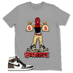 Brown Dark Mocha 1s Zadago Shirt Runnin The Street Graphic
