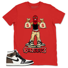 Brown Dark Mocha 1s Zadago Shirt Runnin The Street Graphic