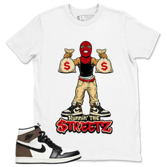 Brown Dark Mocha 1s Zadago Shirt Runnin The Street Graphic