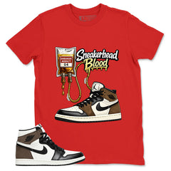 Brown Dark Mocha 1s Zadago Shirt Sneakerhead Blood Graphic