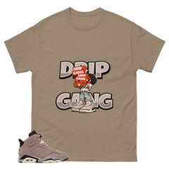 Brown Smoky Mauve 6s Zadago Shirt Drip Gang Graphic