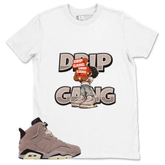 Brown Smoky Mauve 6s Zadago Shirt Drip Gang Graphic