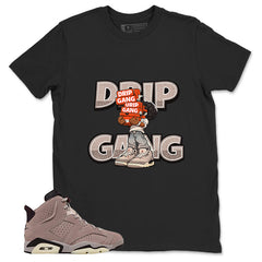 Brown Smoky Mauve 6s Zadago Shirt Drip Gang Graphic