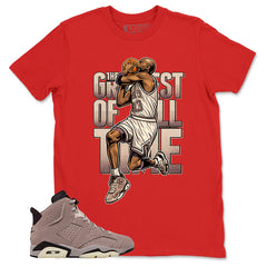 Brown Smoky Mauve 6s Zadago Shirt Greatest Of All Time Graphic