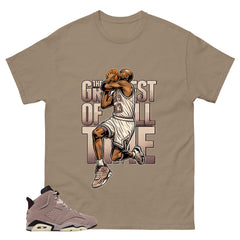 Brown Smoky Mauve 6s Zadago Shirt Greatest Of All Time Graphic
