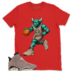 Brown Smoky Mauve 6s Zadago Shirt Raging Bull Graphic