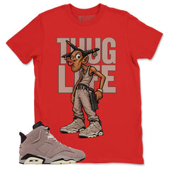 Brown Smoky Mauve 6s Zadago Shirt Thug Life Graphic