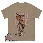 Brown Smoky Mauve 6s Zadago Shirt Thug Life Graphic
