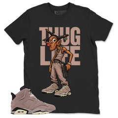 Brown Smoky Mauve 6s Zadago Shirt Thug Life Graphic