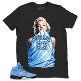 Graphic Tee Bull 23 Girl Shirt - Matching Air Jordan 5 Retro SE UNC