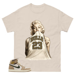 Bull 23 Marilyn Shirt - Match Cream Wmns Air Jordan 1 Khaki