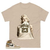 Bull 23 Marilyn Shirt - Match Cream Wmns Air Jordan 1 Khaki