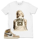 Bull 23 Marilyn Shirt - Match Cream Wmns Air Jordan 1 Khaki