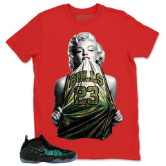 Bulls 23 Shirt - Match Air Foamposite Pro Pine Green