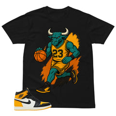 Bull 23 Shirt - Match Air Jordan 1 Yellow Toe