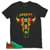 Bull Head Jordan Shirt - Match Air Force 1 Stadium Green Crimson