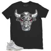 Bull Head Shirt - Match Air Jordan 6 x Paris Saint-Germain Metallic Silver