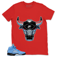 Graphic Tee Bull Head Shirt - Matching Air Jordan 5 Retro SE UNC