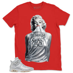 Bulls 23 Girl Shirt - Match Air Jordan 6 x Paris Saint-Germain Metallic Silver