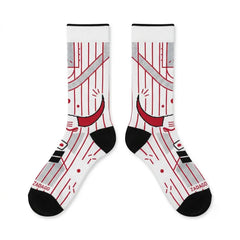 Bulls Sneaker Match Socks – Air Jordan 6 Retro Bulls Inspired Mid-Calf Unisex Crew Socks