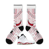 Bulls Sneaker Match Socks ā Air Jordan 6 Retro Bulls Inspired Mid-Calf Unisex Crew Socks