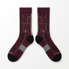 Burgundy Socks – Air Jordan 5 Inspired Mid-Calf Crew Unisex Socks