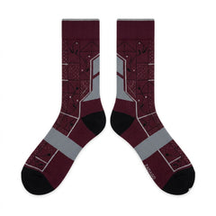 Burgundy Socks – Air Jordan 5 Inspired Mid-Calf Unisex Crew Socks