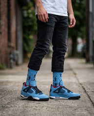Cactus Jack Socks – Travis Scott x Jordan 4 Inspired Mid-Calf Unisex Crew Socks